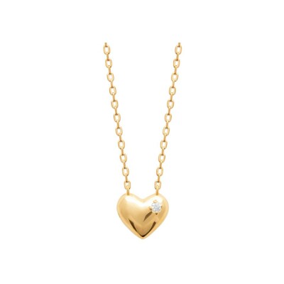 Collier en plaqué or et oxyde de zirconium