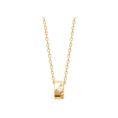 Collier en plaqué or et oxyde de zirconium