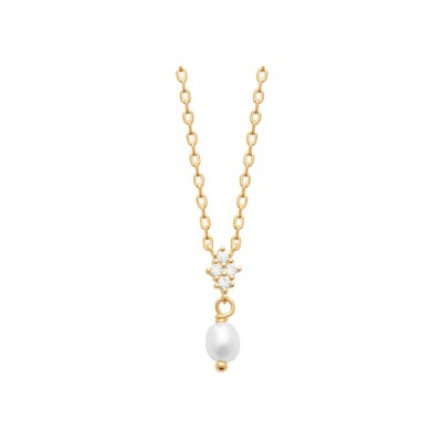 Collier en plaqué or et perle de culture