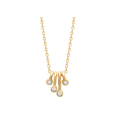Collier en plaqué or et oxyde de zirconium