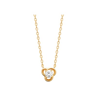 Collier en plaqué or et oxyde de zirconium