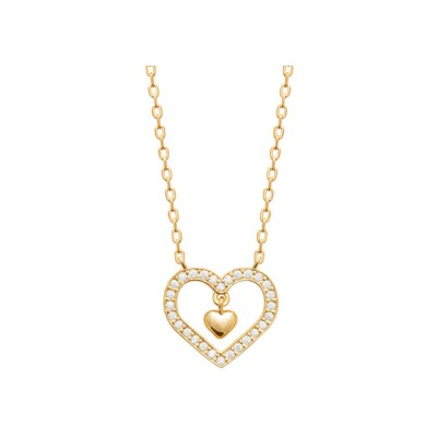 Collier en plaqué or et oxyde de zirconium