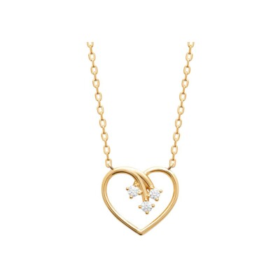 Collier en plaqué or et oxyde de zirconium