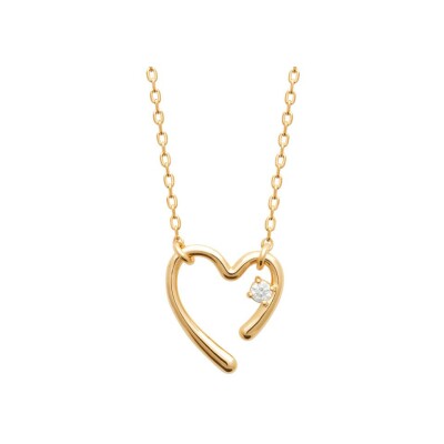 Collier en plaqué or et oxyde de zirconium