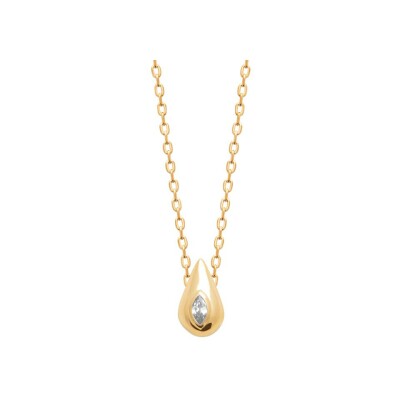 Collier en plaqué or et oxyde de zirconium