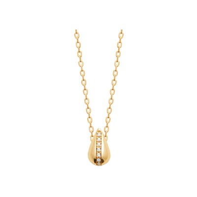 Collier en plaqué or et oxyde de zirconium
