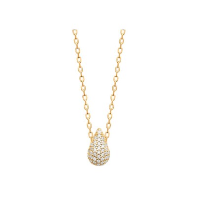 Collier en plaqué or et oxyde de zirconium