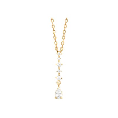 Collier en plaqué or et oxyde de zirconium