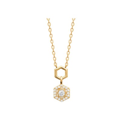 Collier en plaqué or et oxyde de zirconium