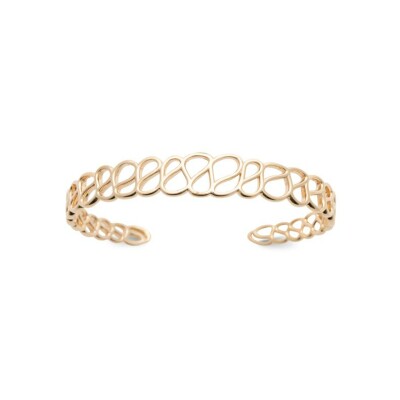 Bracelet jonc en plaqué or et pierre synthétique