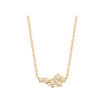 Collier en plaqué or et oxyde de zirconium
