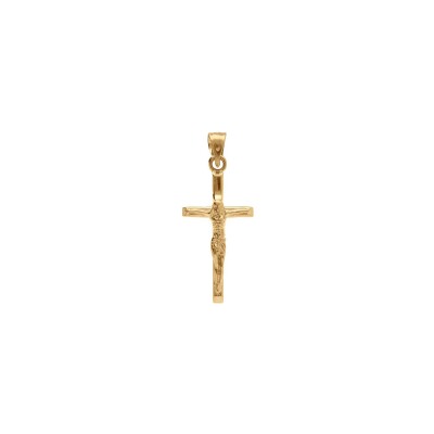 Pendentif Jésus sur croix 20 x 10mm en plaqué or