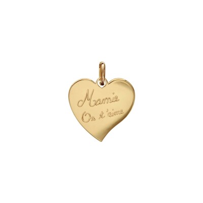 Pendentif coeur Mamie On T'Aime en plaqué or