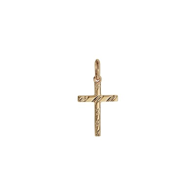 Pendentif croix diamanté 20 x 14 en plaqué or