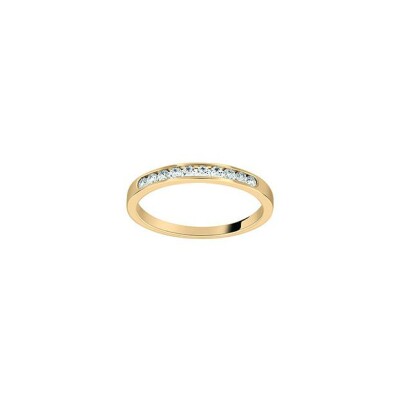 Alliance en or jaune et diamant