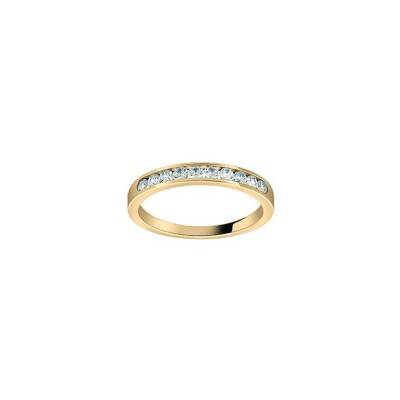 Alliance en or jaune et diamant