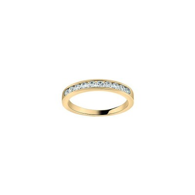 Alliance en or jaune et diamant