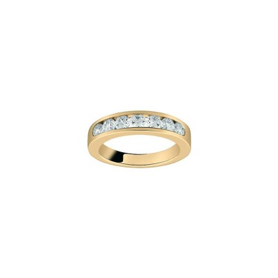 Alliance en or jaune et diamant