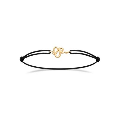 Bracelet cordon en plaqué or
