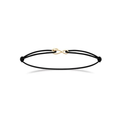 Bracelet cordon en plaqué or et oxyde de zirconium