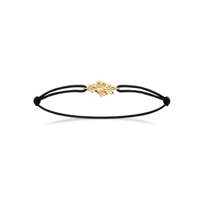 Bracelet cordon en plaqué or et oxyde de zirconium