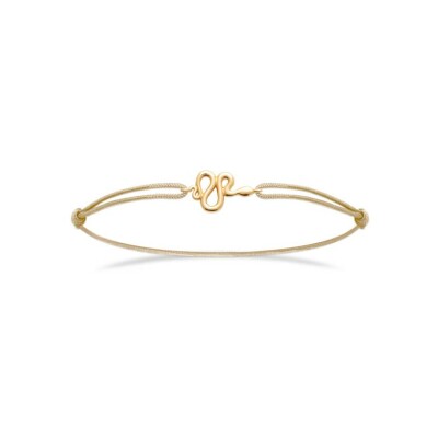 Bracelet cordon en plaqué or