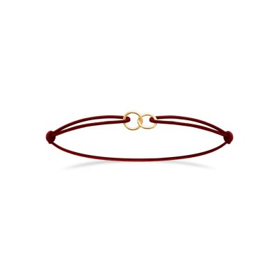 Bracelet cordon en plaqué or