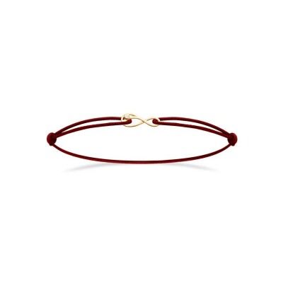 Bracelet cordon en plaqué or et oxyde de zirconium
