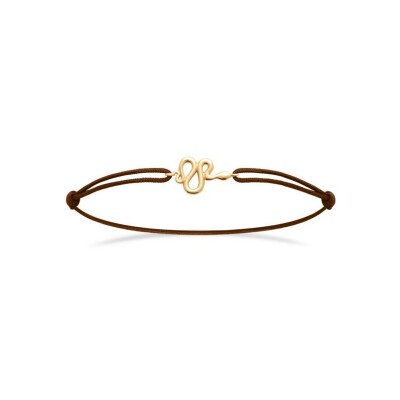 Bracelet cordon en plaqué or