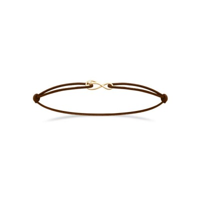 Bracelet cordon en plaqué or et oxyde de zirconium