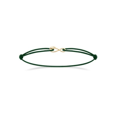 Bracelet cordon en plaqué or et oxyde de zirconium