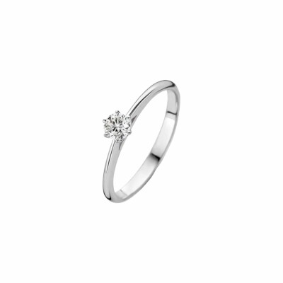 Solitaire en or blanc et diamant de 0.24ct