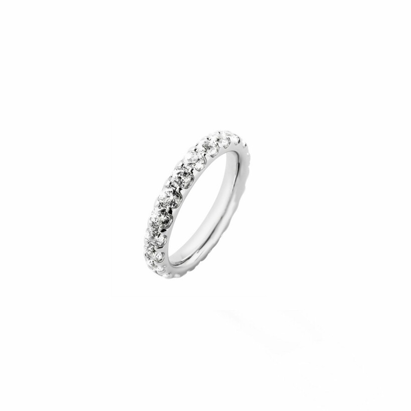 Wedding ring, white gold and 2cts H/I P1 diamonds