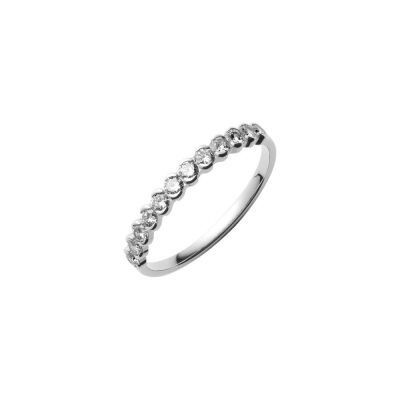Alliance demi-tour en or blanc et diamants de 0.50ct