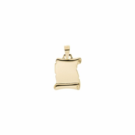 Pendentif parchemin en or jaune