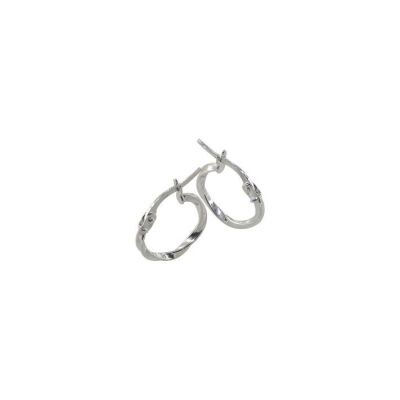 Boucles d'oreilles créoles Art de la créole en or blanc