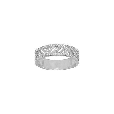 Alliance contemporaine en or blanc