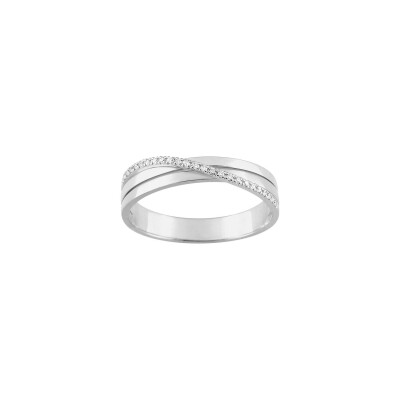 Alliance contemporaine en or blanc