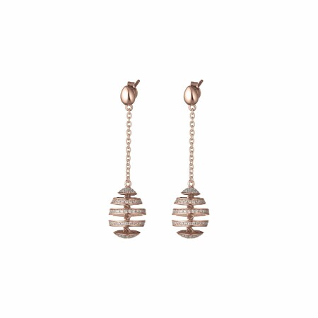 Boucles d'oreilles Tsars Collection Nine en argent et oxyde de zirconium