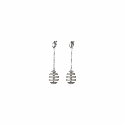 Boucles d'oreilles Tatiana en argent et oxyde de zirconium