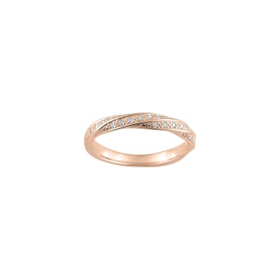Bague en or rose et diamant, 0.10ct