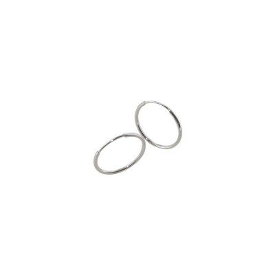 Boucles d'oreilles créoles Art de la créole en or blanc