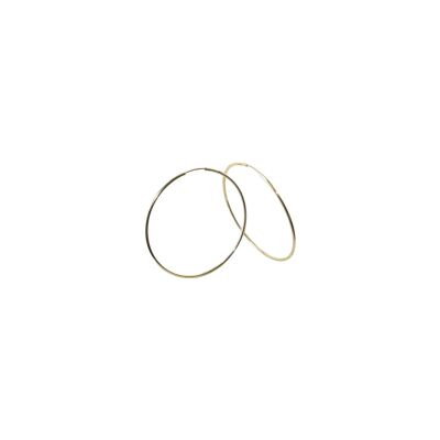 Boucles d'oreilles créoles ADLC en or jaune