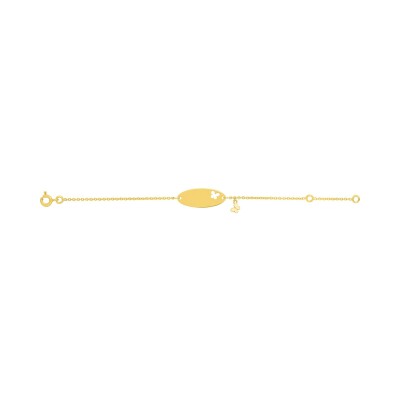 Gourmette bébé en or jaune, taille 14cm