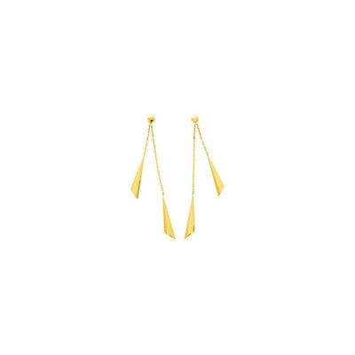 Boucles d'oreilles pendantes en or jaune