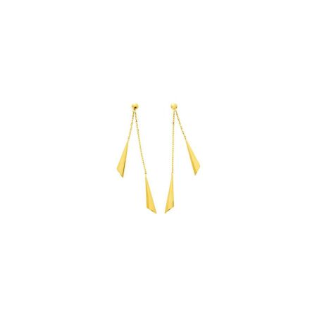 Boucles d'oreilles pendantes en or jaune