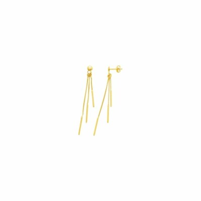 Boucles d'oreilles pendantes en or jaune