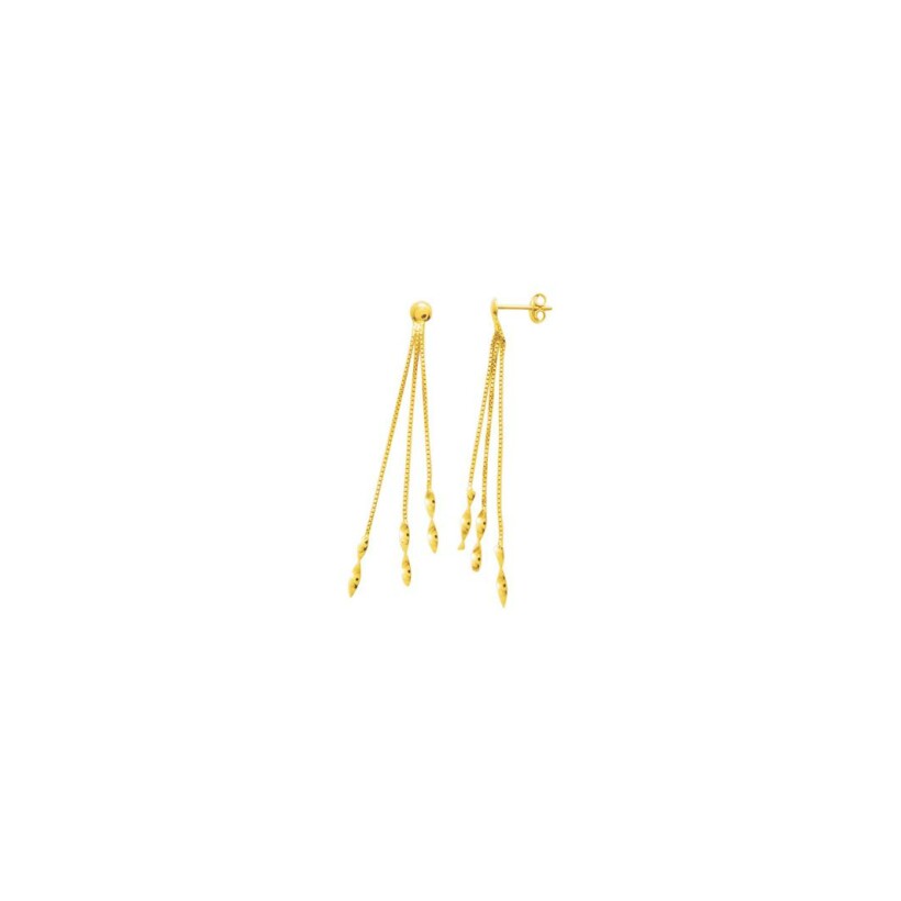 Boucles d'oreilles pendantes en or jaune