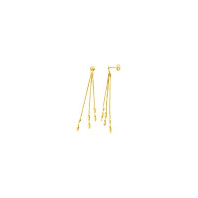 Boucles d'oreilles pendantes en or jaune