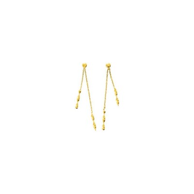 Boucles d'oreilles pendantes en or jaune